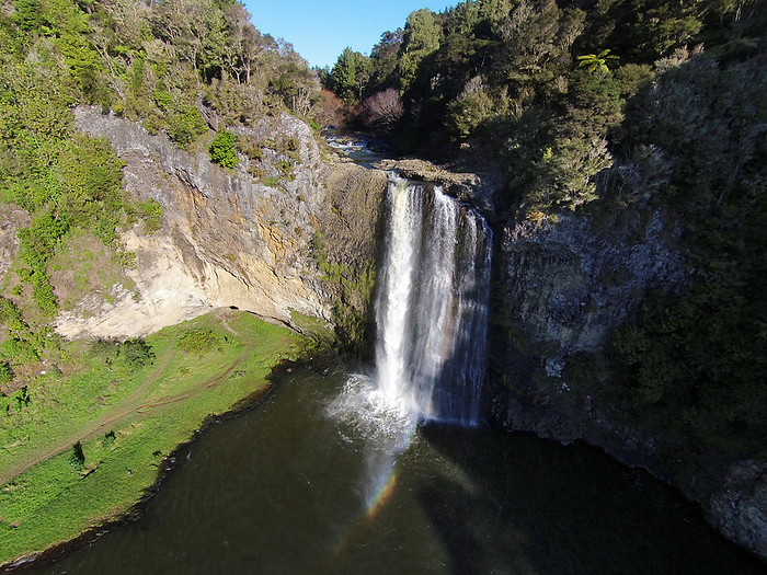 New Zealand Hunua Falls, Hunua Ranges, Auckland, North Island, New Zealand   drone aerial