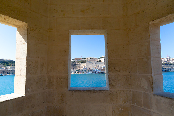 Grand Harbor Nive Noso viewed from inside the guard tower at Senglea