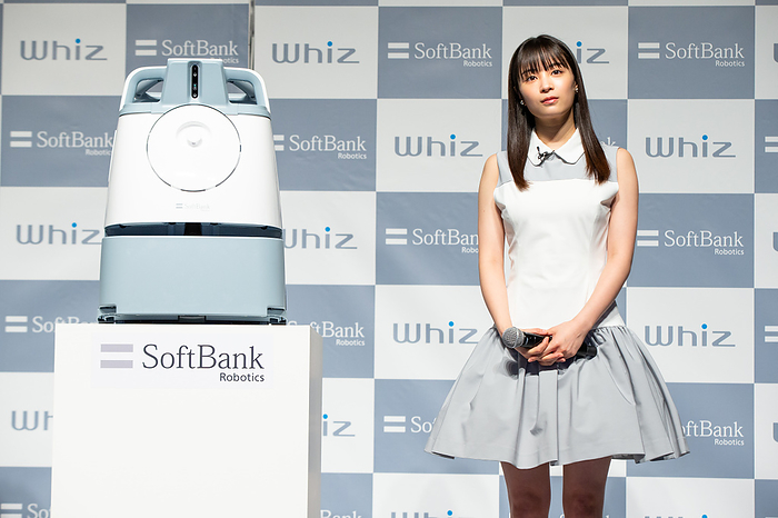 Softbank Robotics  promotional event in Tokyo Japanese actress Suzu Hirose attends a promotional event of Softbank Robotics  autonomous vacuum sweeper  Whiz  in Tokyo, Japan on Monday, February 3, 2020.  Photo by AFLO 