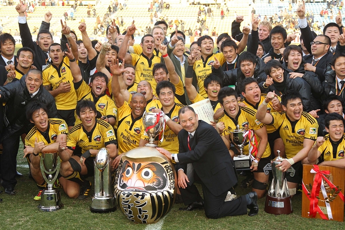 Japan Rugby Championship Final Suntory became the first Japanese team to win the championship in 9 years. Suntory Sungoliath team group, FEBRUARY 27, 2011   Rugby : The 48th Japan Rugby Football Championship Final between SANYO Electric Wild Knights 20 37 Suntory Sungoliath at Prince Chichibu Memorial Stadium, Tokyo, Japan.  Photo by YUTAKA AFLO SPORT   1040 .
