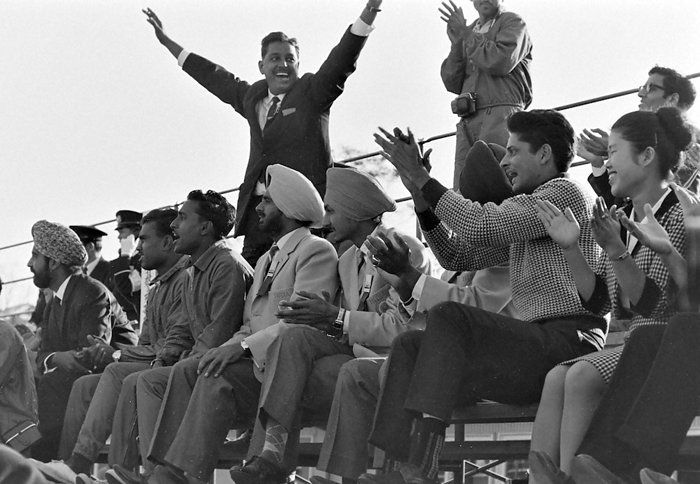 1964 Tokyo Olympics Hockey Qualifying League Pool B India Hong Kong India s cheering section gets excited as India attacks at Komazawa No. 3 Hockey Stadium in Setagaya Ward, Tokyo, on October 15, 1964. 