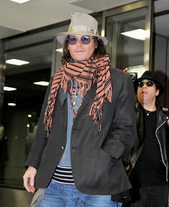 Johnny Depp, Mar 02, 2011 : Johnny Depp, Japan, March 2, 2011 : Actor Johnny Depp arrives at Narita International Airport in Chiba prefecture, Japan, on March 2, 2011.