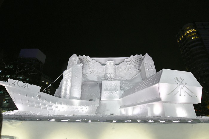 2020 Sapporo Snow Festival: Snow Statues Light Up