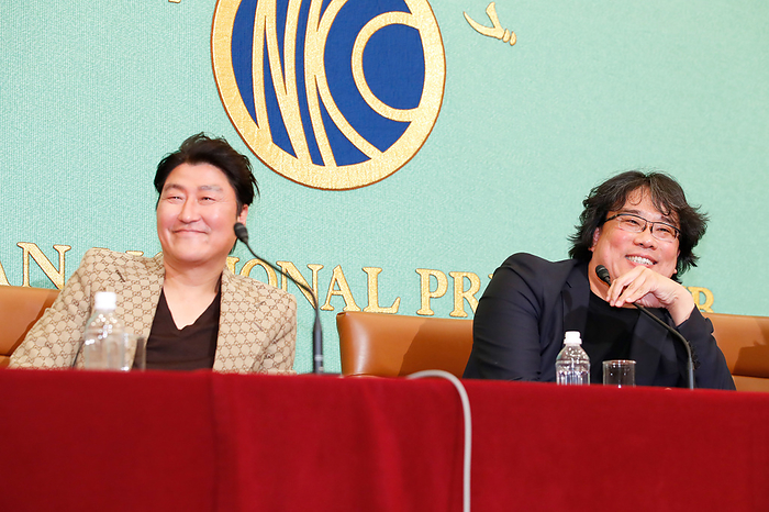 Press conference for Parasite in Japan Korean director Bong Joon Ho and actor Song Kang ho attend the press conference for the Oscar winning movie  Parasite  in Tokyo, Japan, on  February 23, 2020.   Photo by Naoki Morita AFLO 