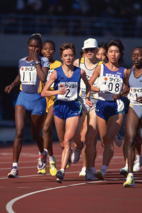 Lidia Simon (ROM),
JANUARY 31, 1999 - Marathon : Lidia Simon #2 of Romania, Pamela Chepchumba #11 of Kenya and Tegla Loroupe #1 of Kenya compete during the 1999 Osaka International Women's Marathon in Osaka, Japan.
(Photo by Hitoshi Mochizuki/AFLO) [0449]