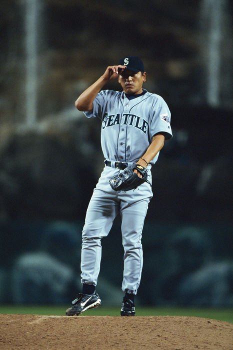 Kazuhiro Sasaki (Mariners),.
2001 - MLB : Seattle Mariners pitcher Kazuhiro Sasaki #22 on the mound during the game against the Anaheim Angels.
(Photo by Hitoshi Mochizuki/AFLO) [0449].