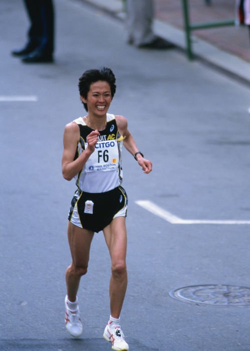 1999 Boston Marathon Yuko Arimori, 3rd place Yuko Arimori  JPN , Yuko Arimori  JPN  APRIL 19, 1999   Marathon : Yuko Arimori of Japan runs to finish in 3rd place during the 1999 Boston Marathon in Boston, MA, USA.  Photo by Hitoshi Mochizuki AFLO   0449 .