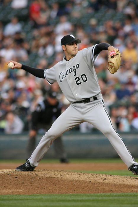Jon Garland (White Sox),
APRIL 24, 2006 - MLB : Starting pitcher Jon Garland #20 of the Chicago White Sox pitches during the 2006 MLB American League game between Seattle Mariners 4-3 Chicago White Sox at Safeco Field in Seattle, Washington, USA.
(Photo by Hitoshi Mochizuki/AFLO) [0449]