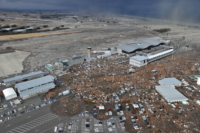 2012 World Press Photo Contest, Spot News category, 1st Prize, Composite Photographs Sendai Airport and surrounding area hit by a massive tsunami Natori City, Miyagi Prefecture, at around 4:00 p.m. on March 11, 2011.