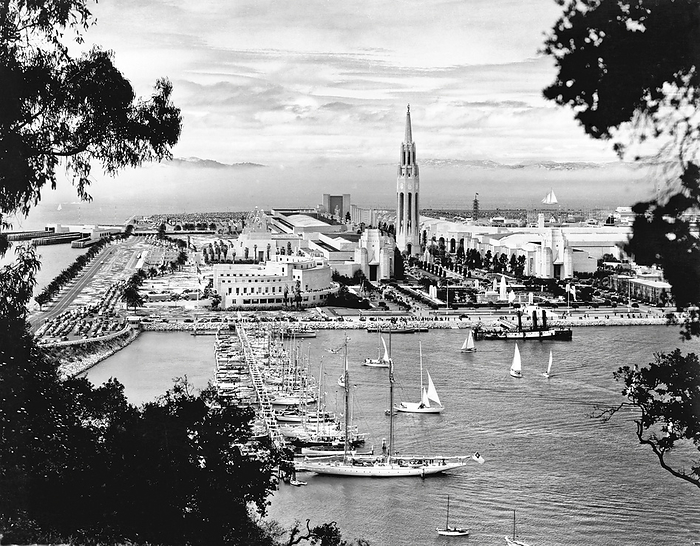 San Francisco, California: 1939.
View taken from the San Francisco-Oakland Bay Bridge of Treasure Island during the 1939 Golden Gate International Exposition.