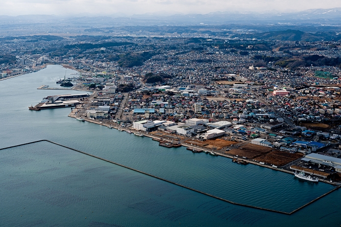 Shiogama Port, Miyagi Prefecture  February 15, 2011  Februay 15, 2011, Shiogama, Japan   Aerial view of  Shiogama port, Miyagi prefecture.  Photo by Youichi Tsukioka AFLO 
