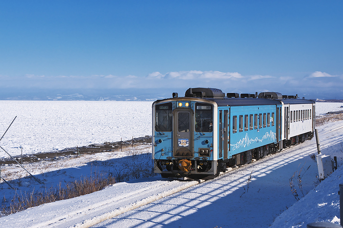 Drift Ice and Drift Ice Story in the Sea of Okhotsk, Hokkaido Near Kitahama Station