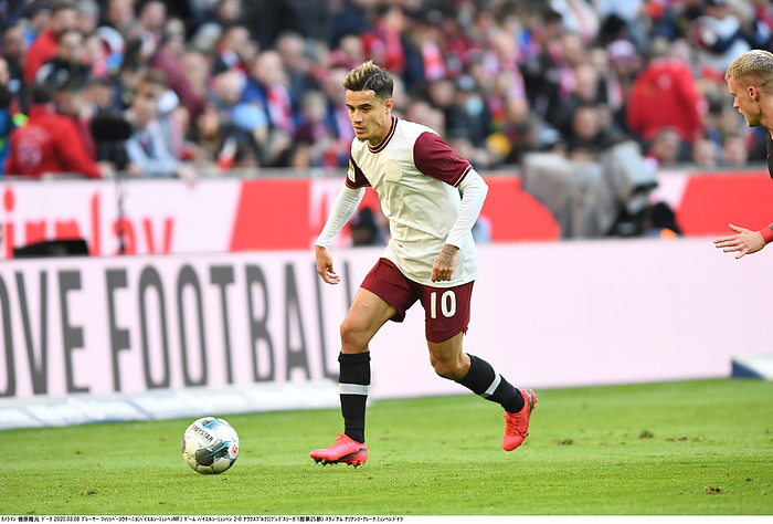 Bundesliga Philippe Coutinho of Bayern in action during the German Bundesliga soccer match between FC Bayern Munich and FC Augsburg in Munich, Germany, March 8, 2020.  Photo by Takamoto Tokuhara AFLO  