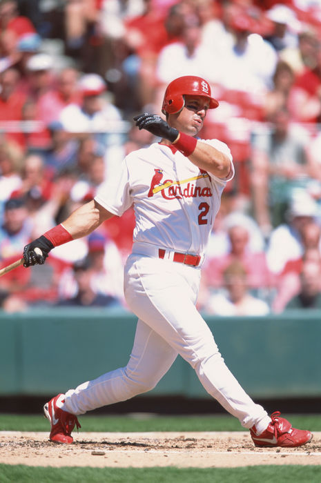 Tino Martinez (Cardinals),
2002 - MLB : Tino Martinez #21 of the St.Louis Cardinals swings during the game.
(Photo by AFLO) [0672]