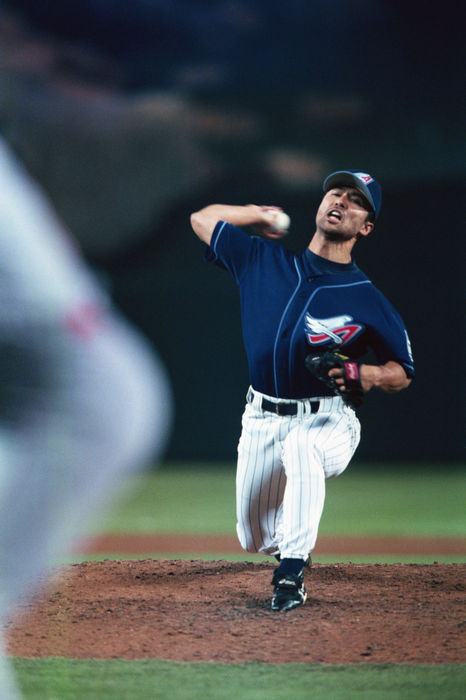 Shigetoshi Hasegawa (Angels),.
1999 - MLB : Anaheim Angels pitcher Shigetoshi Hasegawa #21 pitches during the game.
(Photo by AFLO) [0672].