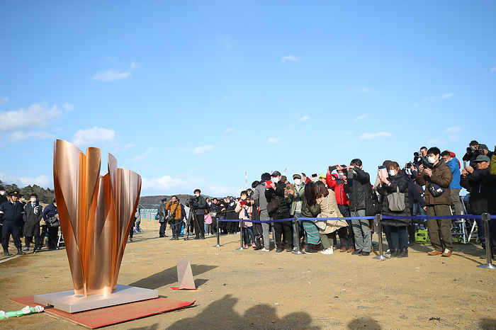 Tokyo 2020 Preview:  Fire of Reconstruction  torch to travel to Tohoku disaster areas General view, MARCH 20, 2020 : Tokyo 2020 Olympic Flame of Recovery tour at Ishinomaki Minamihama Tsunami Recovery Memorial Park in Ishinomaki, Miyagi, Japan.  Photo by Yohei Osada AFLO SPORT 