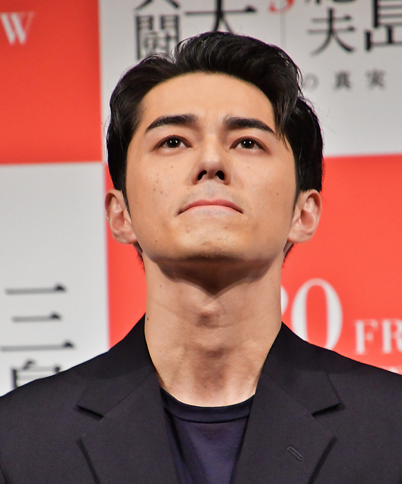 Event immediately prior to the release of the film  The Truth about the 50th Anniversary of Yukio Mishima vs. the University of Tokyo Zenkyoto . Actor Masahiro Higashide attends a press conference after the talk event for  Mishima: The Last Debate  at the space FS Shiodome in Tokyo, Japan on March 17, 2020.