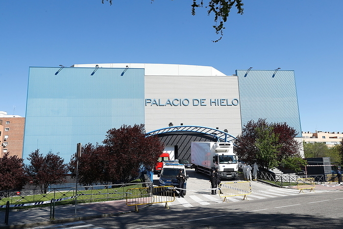 Virus Outbreak Spain General view of Palacio de Hielo became a temporary morgue due to the emergency declaration due to the Corona Virus  COVID 19  outbreak in Madrid, Spain, MARCH 26, 2020.  Photo by Mutsu Kawamori AFLO 