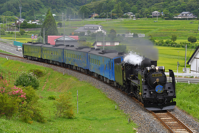 Iwate Prefecture Kamaishi Line C58 traction SL Galaxy Taken at Miyamori Station   Iwanebashi Station