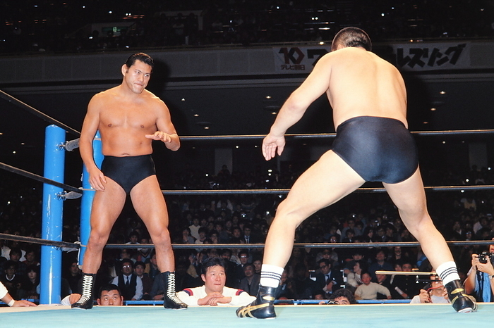 Japanese vintage pro wrestling               Photo by Yukio Hiraku AFLO 