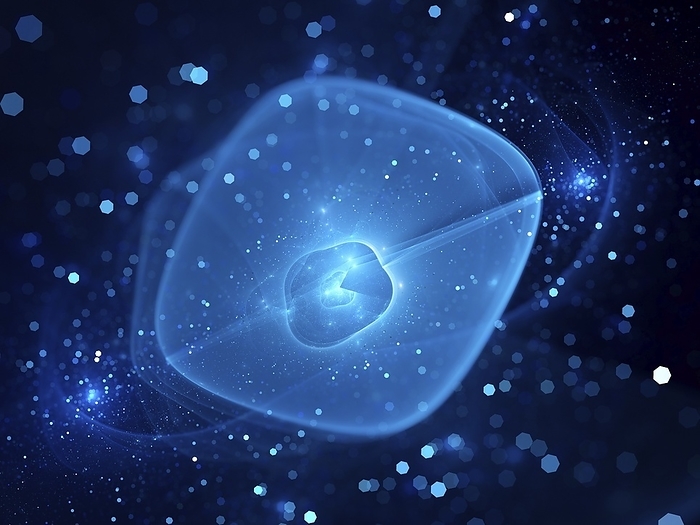 Bubble shaped force field in space, abstract illustration Bubble shaped force field in space, abstract illustration.