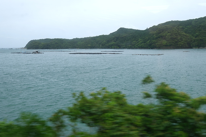 Limited Express  Kuroshio  Earthquake and Tsunami Countermeasures Aquaculture farming is seen from a train on June 14, 2019 in Wakayama, Japan. The Wakayama coast is one of the areas said to be at risk of being hit by a tsunami, possibly a size of over 10 meters, triggered by a  Nankai Trough earthquake , according to experts.   Photo by Yuriko Nakao AFLO 
