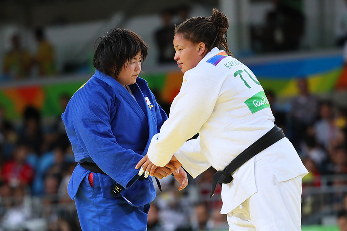 2016 Rio Olympics, Judo, Women s 78kg  Class, 3rd Place  L R  Kanae Yamabe  JPN , Kayra Sayit  TUR  AUGUST 12, 2016   Judo :. Women s  78kg 3rd place match at Carioca Arena 2 during the Rio 2016 Olympic Games in Rio de Janeiro, Brazil.  Photo by Yohei Osada AFLO SPORT 
