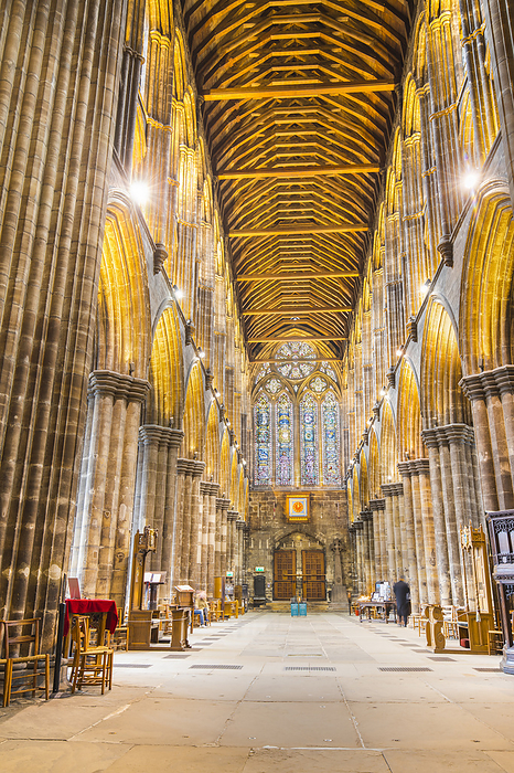 Interior view of Glasgow Cathedral, Scotland, United Kingdom, Europe. Interior view of Glasgow Cathedral, Glasgow, Scotland,     , Europe, Photo by John Guidi