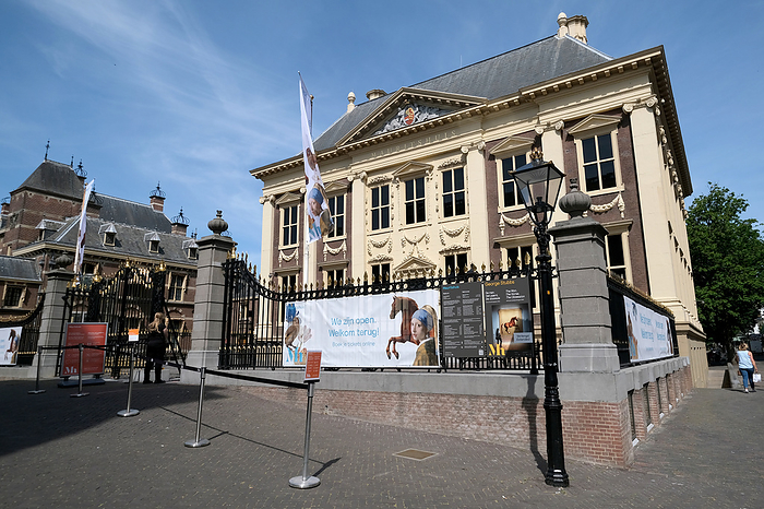 Netherlands Under Coronavirus Pandemic Mauritshuis museum stands on June 2,  2020 in The Hague, Netherlands. The museum reopened on June 1, but tickets need to be reserved in advance to avoid crowds.   Photo by Yuriko Nakao AFLO   