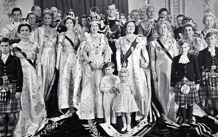 Coronation of Queen Elizabeth II The coronation of Elizabeth II of the United Kingdom, took place on 2 June 1953 at Westminster Abbey, London. family group at Buckingham Palace.  Left to right  Prince Michael, the Duke of Kent, the Duchess of Kent, Crown Princess Marthe of Norway, Crown Prince Olaf of Norway, Princess Margaret, the Queen, the Duke of Edinburgh, Prince Charles, Princess Anne, Queen Elizabeth the Queen Mother, the Earl of Athlone, the Duke of Gloucester, the Princess Royal, the Earl of Harewood, Prince Richard, the Duchess of Gloucester, Prince William, and Princess Alice Countess of Athlone. 