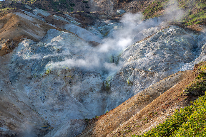 Volcanic gas blowout near Manza Onsen Manza Shizen Johokan, Tsumakoi-mura, Gunma Prefecture