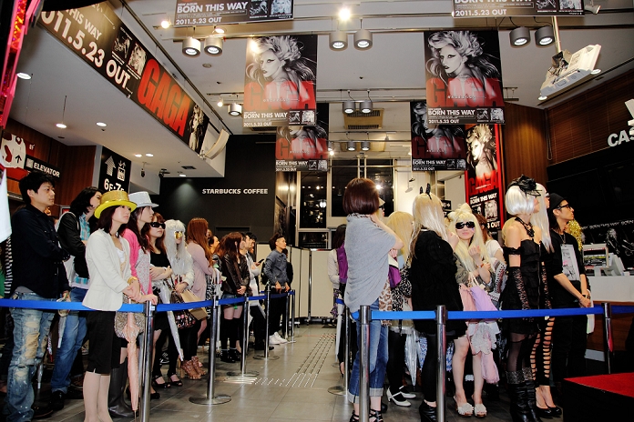 Lady Gaga's Fans, May 23, 2011: Antonio Inoki attends release event for Lady Gaga's new album  