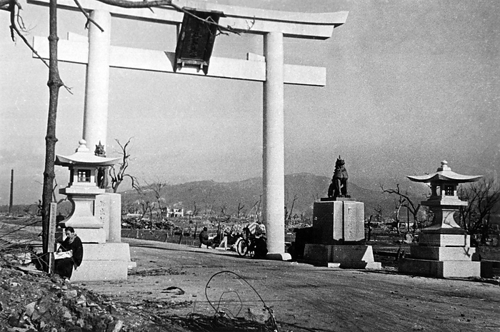 161216 0023   Atomic Bombing of Hiroshima   1945 Japan   Atomic Bombing of Hiroshima     US military archival photo of the aftermath of the atomic bombing of Hiroshima, ca. 1945  Showa 20 . 20 .  Warning: clear, but slightly out of focus.  20th century vintage gelatin silver print.