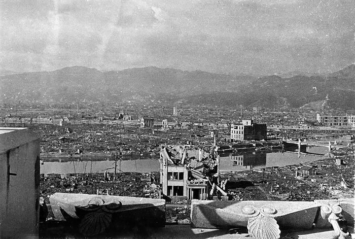 161216 0044   Atomic Bombing of Hiroshima   1945 Japan   Atomic Bombing of Hiroshima     US military archival photo of the aftermath of the atomic bombing of Hiroshima, ca. 1945  Showa 20 .  Warning: clear, but slightly out of focus.  20th century vintage gelatin silver print.  Photo by MeijiShowa     
