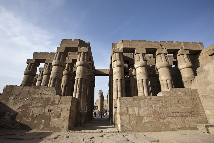 Columned Hall inside Luxor Temple, Luxor, Egypt , Photo by Reinhard Dirscherl