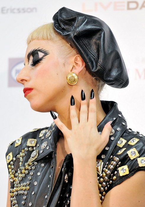 Lady Gaga, Jun 25, 2011 : Singer Lady Gaga poses for camera during a press conference at MTV Video Music Aid Japan in Chiba prefecture, Japan, on June 25, 2011.