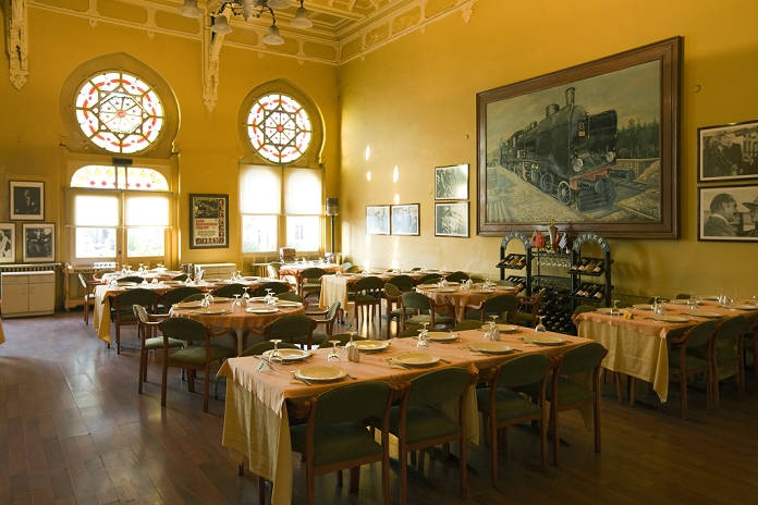 Inside the restaurant at Sylkezi Station, Istanbul
