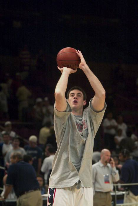 Nick Collison (USA) during a USA vs. Puerto Rico exhibition game at Madison Square Garden, NYC. August 17, 2003. (C)AFLO FOTO AGENCY (917)