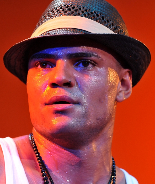 Mohombi, Jul 27, 2011 : Swedish-Congolese singer Mohombi performs during a promotion event for his new album 