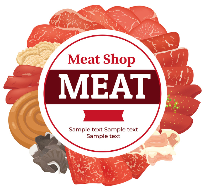 Parts of meat Butcher POP