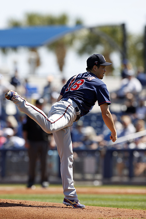 Kenta Maeda of the Minnesota Twins Kenta Maeda of the Minnesota Twins pitches against the Tampa Bay Rays during the Major League Baseball spring training game on March 1, 2020 in Port Charlotte, Florida, United States.  Photo by AFLO 