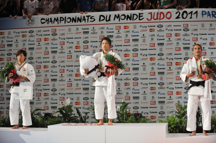 World Judo 2011 Misato Nakamura Gold Medal Misato Nakamura  JPN , AUGUST 24, 2011   Judo : World Judo Championships Paris 2011, Women s  52kg class at Palais Omnisport de Paris Bercy, Paris, France.  Photo by AFLO SPORT   1035 .