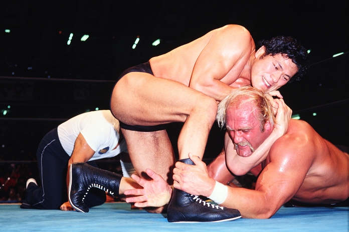 The 1st IWGP Final 1983 Inoki vs Hogan Antonio Inoki Hulk Hogan JUNE 2, 1983   Pro Wrestling : Antonio Inok  L  of Japan and Hulk Hogan of the USA in action during the New Japan Hogan became the first tournament winner.