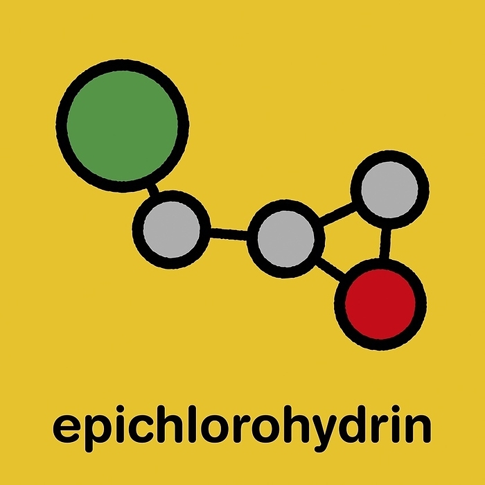 Epichlorohydrin epoxy resin building block, illustration Epichlorohydrin  ECH  epoxy resin building block.
