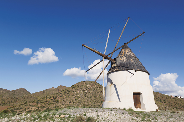 Spain Windmill Just Outside San Jose In Cabo De Gata Nijar Natural Park  Almeria Province Spain Photo by Ken Welsh