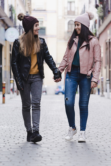Beautiful Lesbian Couple walking.. LGBT Concept.