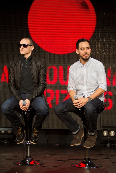 Chester Bennington and Mike Shinoda, Sep 09, 2011 : Tokyo, Japan - Chester Bennington (L) and Mike Shinoda (R) attends 