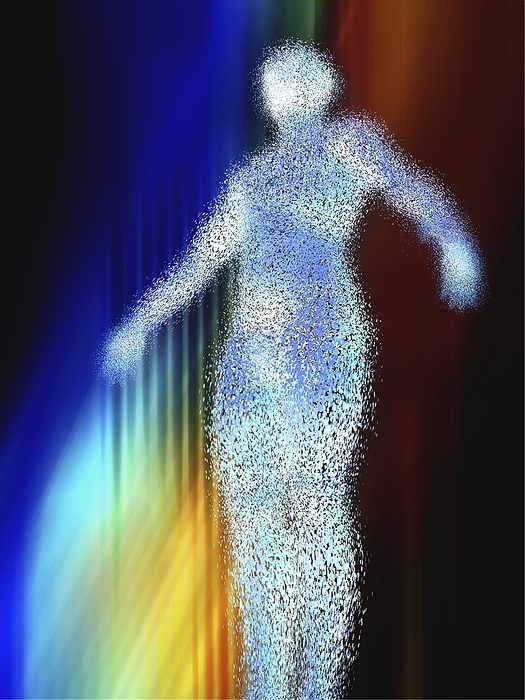 Matter transportation Matter transportation. Conceptual computer artwork of a human figure, representing a possible method of matter transportation. A phenomenon known as quantum entanglement has been used to transfer the properties of one atom to another. This will be used to develop superfast quantum computers. Applying this to humans, if at all possible, lies a long way in the future. Matter transporters  or teleporters  are a science fiction concept that allows data to be transmitted and used to recreate a duplicate of an original object.