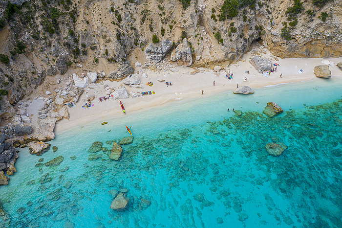 Italy Cala Mariolu Beach in the Orosei Gulf lies between Dorgali and Baunei, Nuoro, Sardinia, Italy, Photo by Nave Orgad
