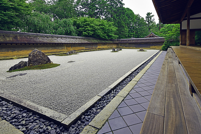 Ryoanji Temple, Kyoto City, Kyoto Stone garden at Ryoanji Temple